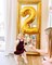 Gold 2 Balloon, Number Balloon 40 Inch, Two Balloon Number Birthday Decorations, Second 2nd Birthday Party Supplies, Number 2 Balloon